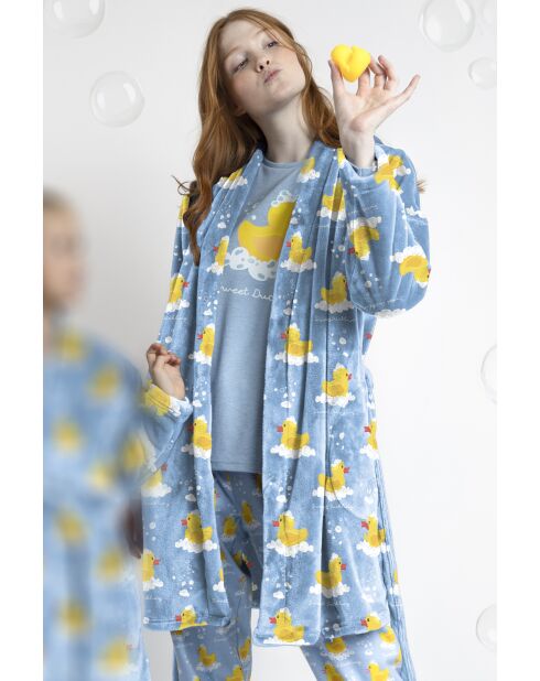 Blauer Bademantel Doux D