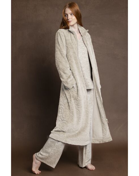 Rosafarbener Jacquard-Bademantel A pierre