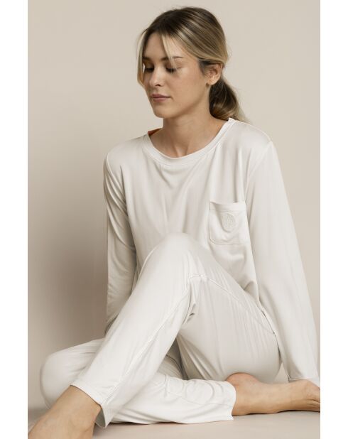 Weicher Schlafanzug B ecru