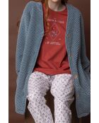 Let's Get Lost B blauer Bademantel