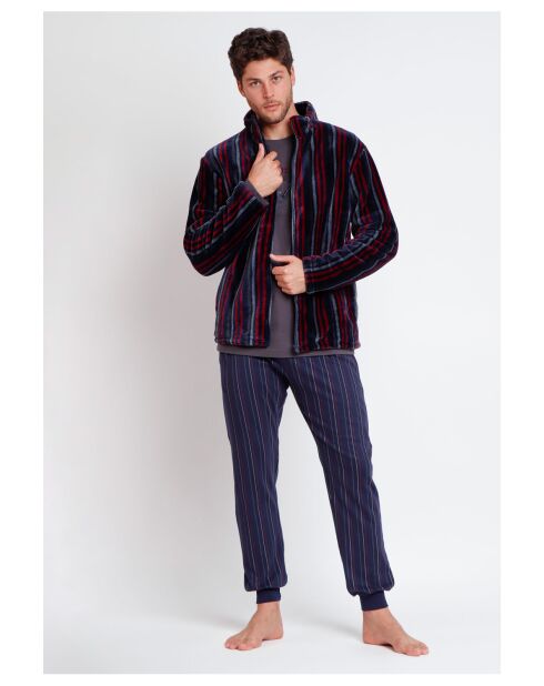 Herren-Bademantel S Club B, marineblau