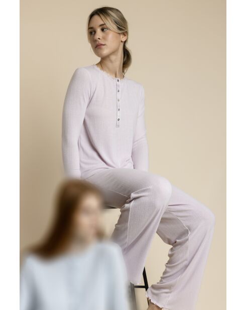 Pijama romántico A azul