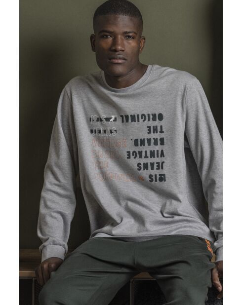 Den1962 B grauer melierter Schlafanzug