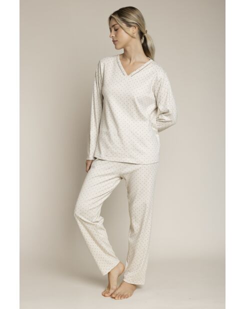 Pijama Organic Dots B beige