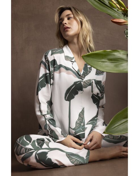 Offener Luxus-Pyjama Leaves A Feuilles