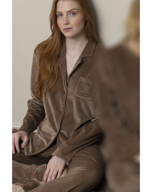 Relax Home C Schlafanzug mit offener Schokolade