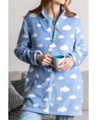 Robe de chambre il est temps de dormir bleue