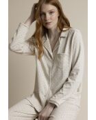 Pijama abierto Organic Dots H beige