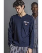 Marineblauer Pointe A-Pyjama