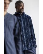 Peignoir Italique D bleu marine