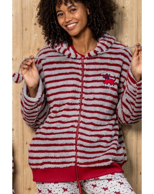 Lou Lou Cold D burgunderfarbener Chaqueta Bademantel