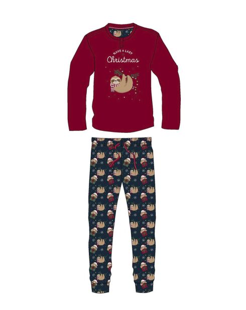 Pyjama passe une journée tranquille rouge