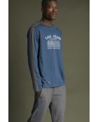 Blauer plissierter Pyjama