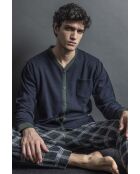 Marineblauwe open pyjama Smeraldo C