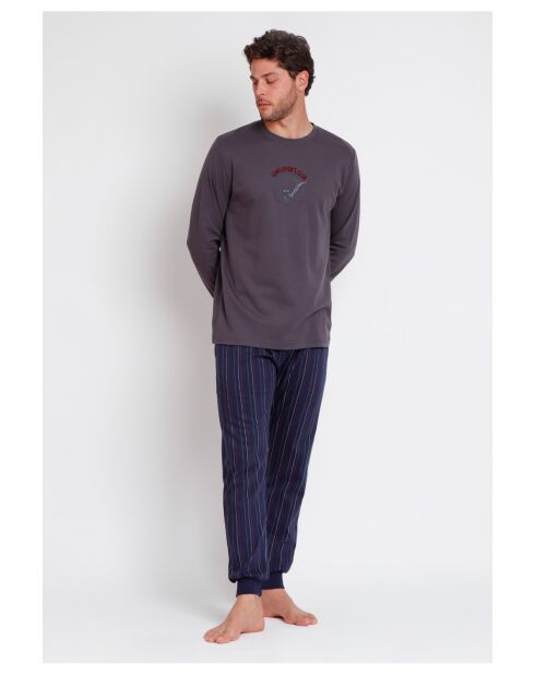 Pijama Gentlemen's Club antracita