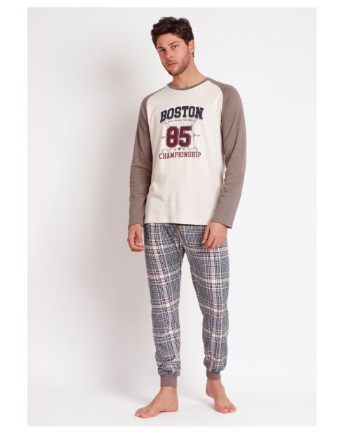 Pijama Boston, modelo A beige