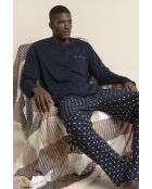 Klassischer Pyjama Tie B, marineblau