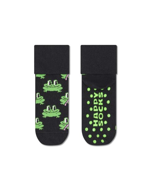 Chaussettes antidérapantes grenouille  noire