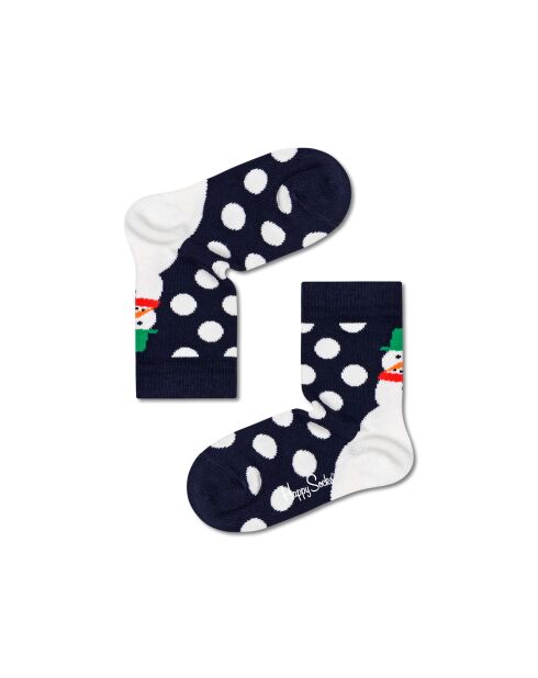 Chaussettes géantes bonhomme de neige  multicolores