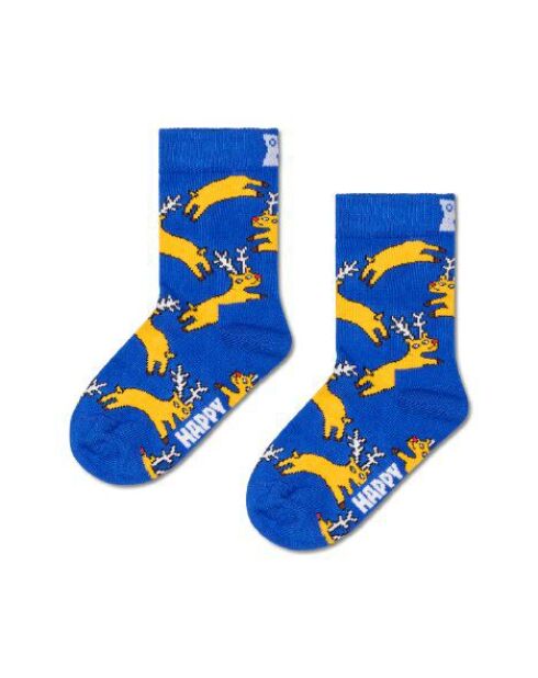 Chaussettes  à motif renne bleues