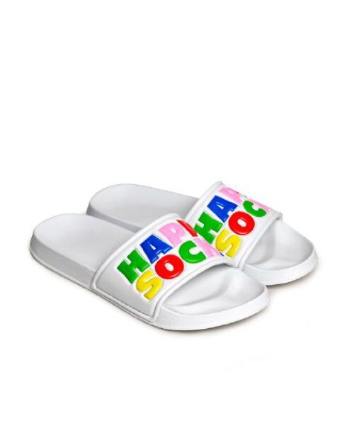 Claquettes Happy Socks Slider blanches