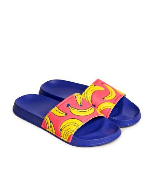 Claquettes Banane bleues