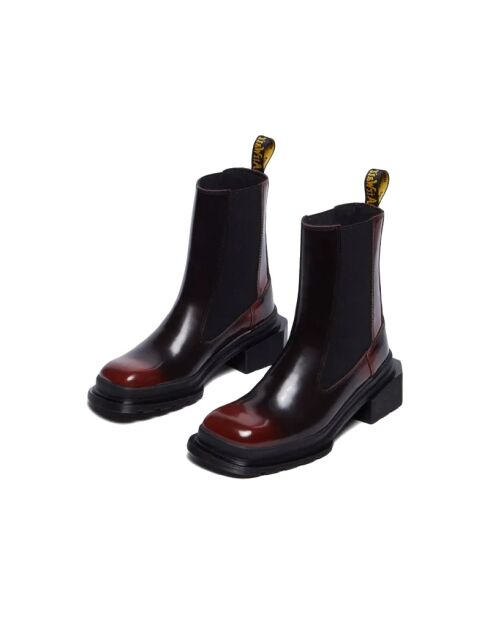 Stivali Maybole in pelle Arcadia rosso scuro