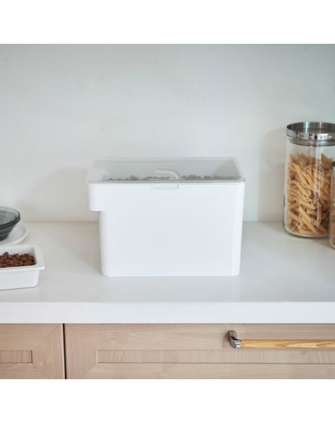 Contenitore ermetico per alimenti per animali (3,5 kg) bianco - 30x19,8x19,3 cm