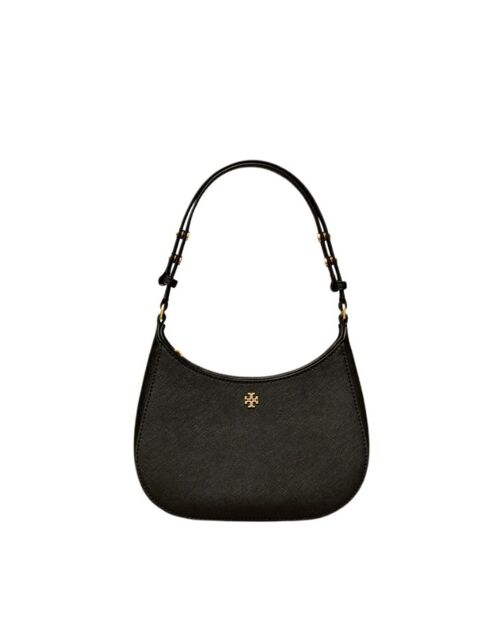 Emerson Schultertasche aus schwarzem Leder - 21x15x4 cm