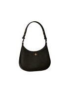 Emerson zwarte leren schoudertas - 21x15x4 cm