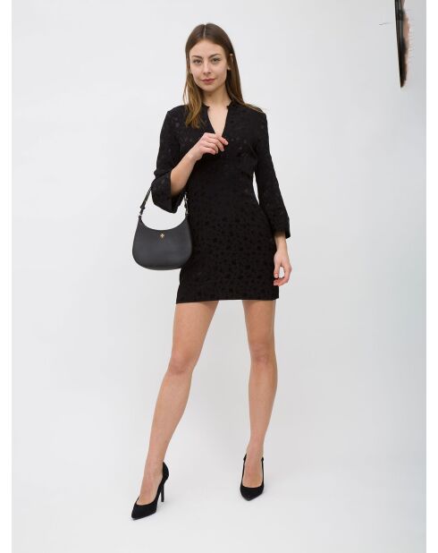 Emerson Schultertasche aus schwarzem Leder - 21x15x4 cm