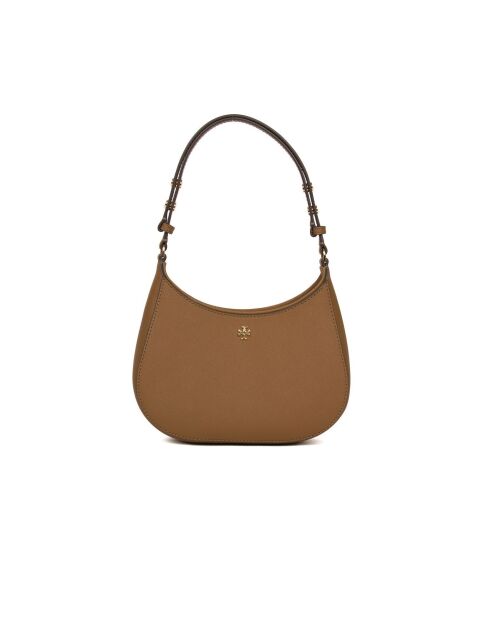 Emerson bruine leren schoudertas - 21x15x4 cm