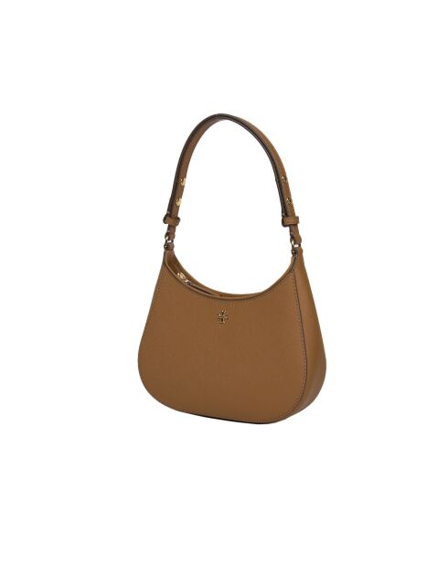 Emerson bruine leren schoudertas - 21x15x4 cm