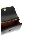 Eleanor kleine zwarte leren schoudertas - 19x13,5x7 cm