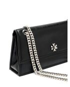 Kira Schultertasche aus Leder mit schwarzem Drehkreuzverschluss - 28x15x8 cm