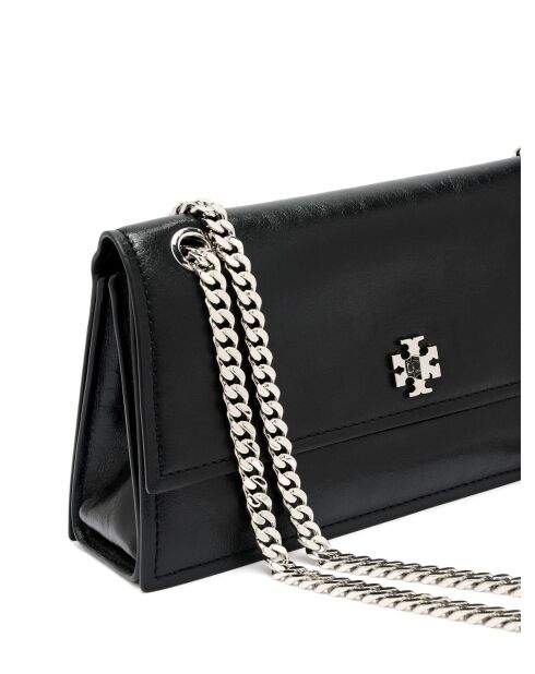 Kira Schultertasche aus Leder mit schwarzem Drehkreuzverschluss - 28x15x8 cm