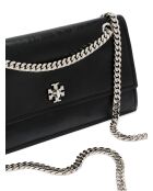 Kira Schultertasche aus Leder mit schwarzem Drehkreuzverschluss - 28x15x8 cm