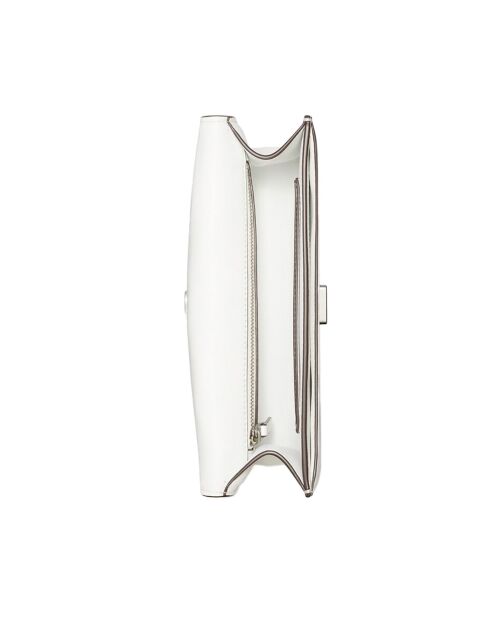 Fleming Schultertasche aus Leder kleines weißes Modell - 22x14x6 cm