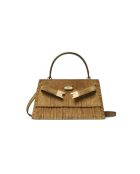 Borsa Lee Radziwill in pelle scamosciata con frange marrone - 24x13x6 cm