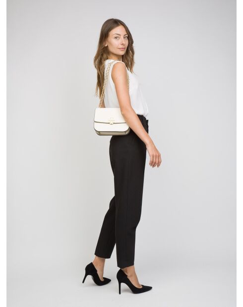 New Ivory Britten Schultertasche aus Leder — 22x16x8 cm