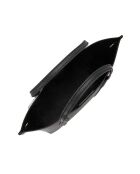 Kleine Tragetasche Perry aus Leder in Schwarz - 22x22x10 cm