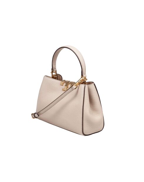 Eleanor Mini beige leren handtas - 20,5x13,5x8 cm