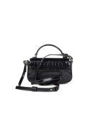 Zwarte Britten leren handtas - 19x11x5 cm