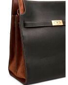 Lee Radziwill zwarte leren handtas - 30x31,5x15,5 cm