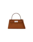 Lee Radziwill Braune Lederhandtasche - 24x13x6 cm