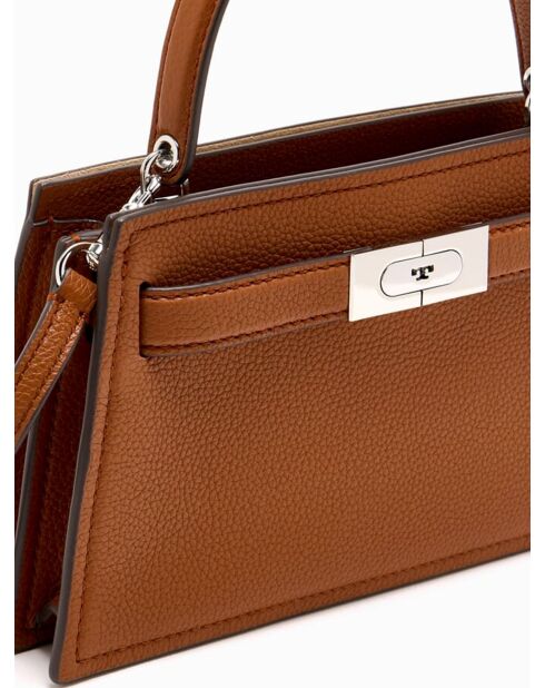Lee Radziwill Braune Lederhandtasche - 24x13x6 cm