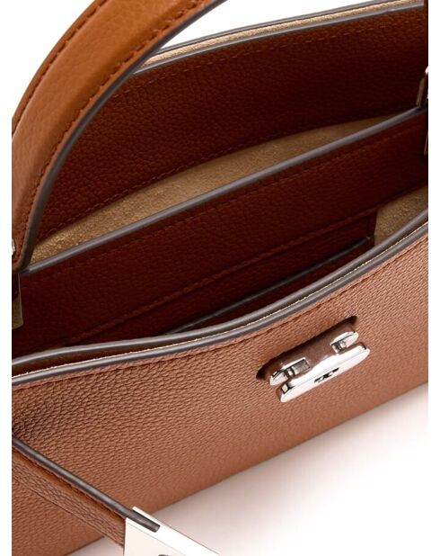 Lee Radziwill Braune Lederhandtasche - 24x13x6 cm