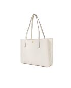 Sac cabas en Cuir Blake Center blanc cassé - 33x25x11 cm