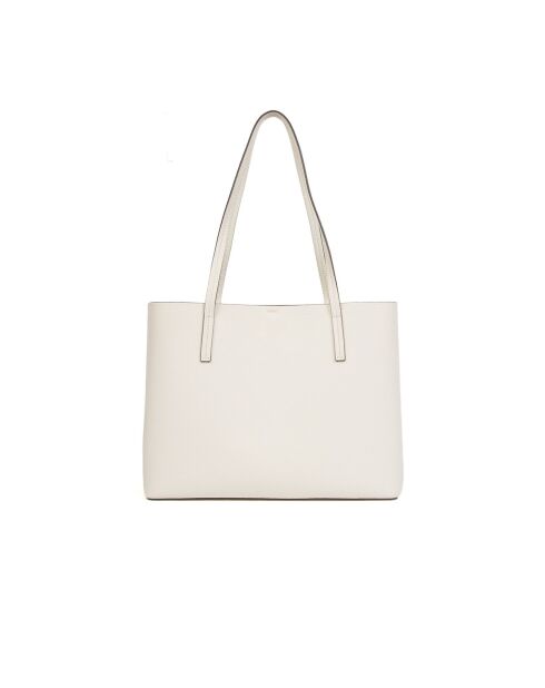 Sac cabas en Cuir Blake Center blanc cassé - 33x25x11 cm