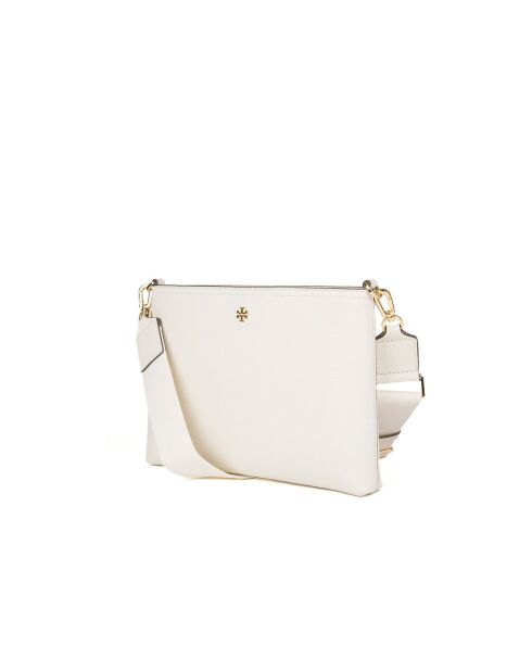 Blake Swingpack gebroken witte leren schoudertas - 26x18x2,5 cm